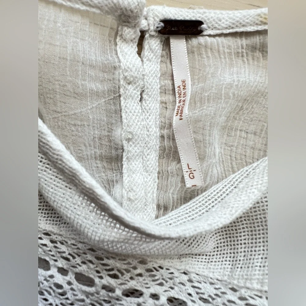 Free People Sweet Sunny Days Lace Midi Tunic Dress L - Picture 10 of 15